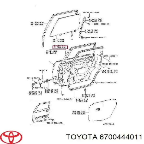 Drzwi tylne lewe Toyota Picnic XM1