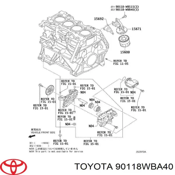 Filtr oleju 90118WBA40 Toyota