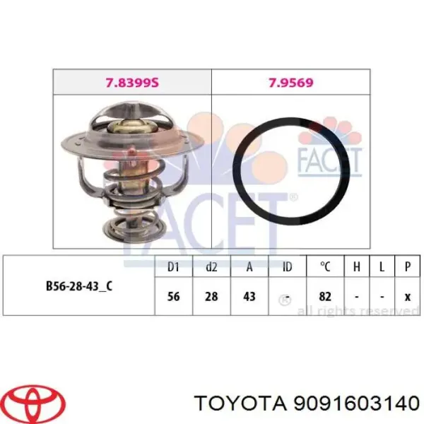 Termostat 9091603140 Toyota