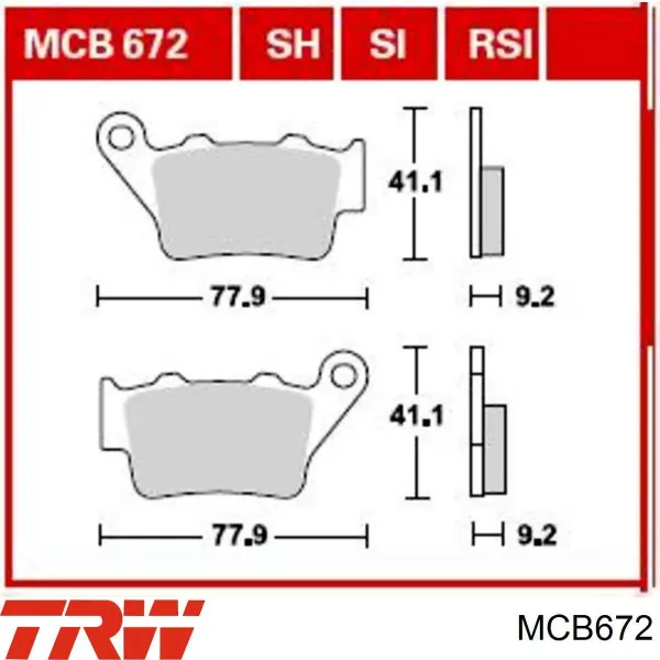 Okładziny (klocki) do hamulców tarczowych tylne 07BB02SP Brembo