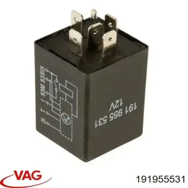 Przekaźnik sterownika wycieraczek 191955531 VAG