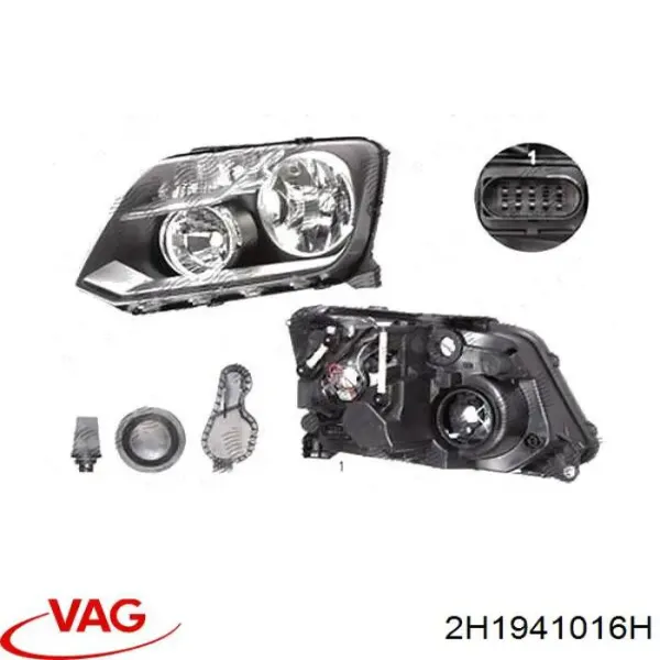 Reflektor prawy Volkswagen AMAROK 2HA, 2HB, S1B, S6B, S7A, S7B