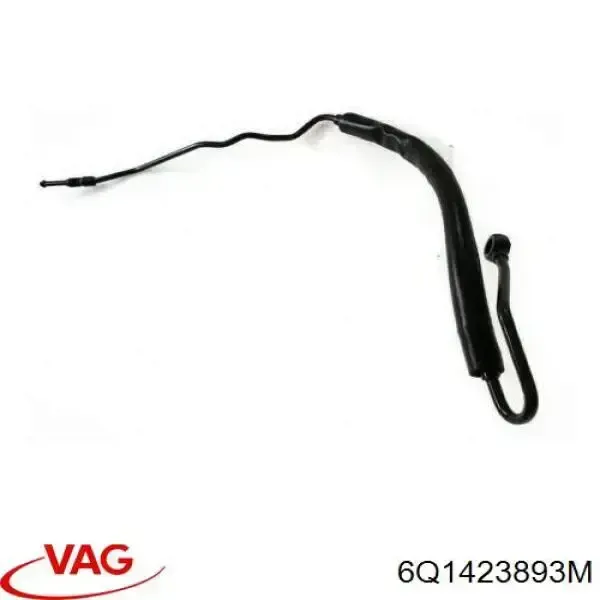 Przewód hydraulicznego układu wspomagania wysokiego ciśnienia, od pompy do maglownicy (mechanizmu) 6Q1423893M VAG
