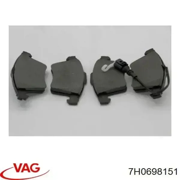 Klocki hamulcowe przednie tarczowe 7H0698151 VAG