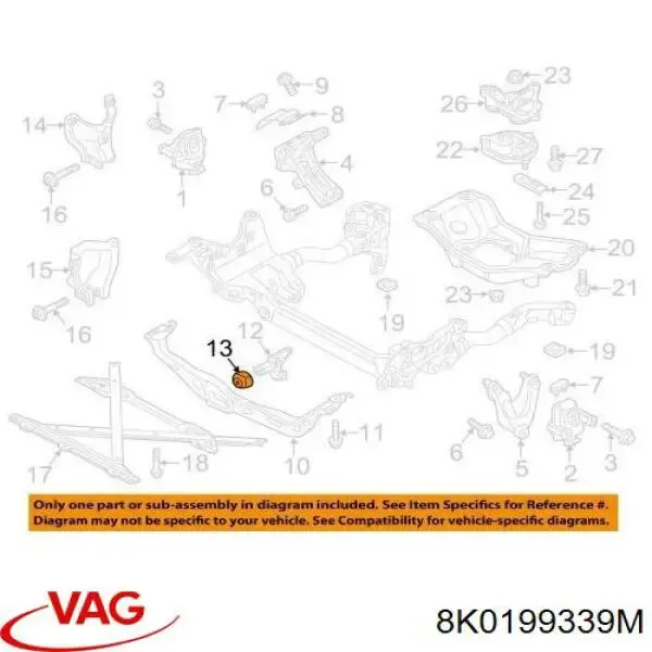 Poduszka (podpora) silnika przednia Audi A6 C7