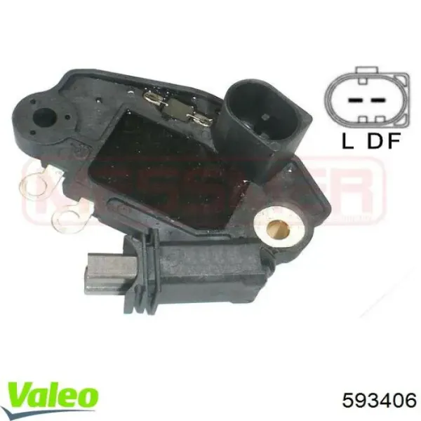Regulator alternatora (przekaźnik ładowania) 593406 VALEO
