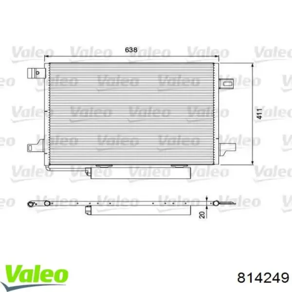 Chłodnica klimatyzacji 814249 VALEO
