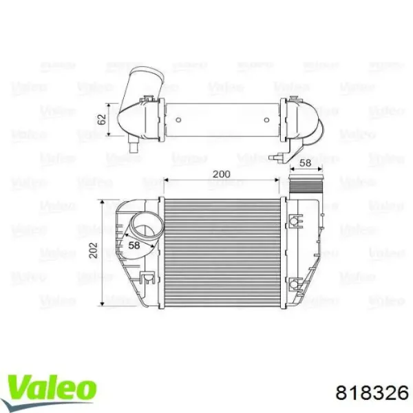 Chłodnica intercoolera 818326 VALEO