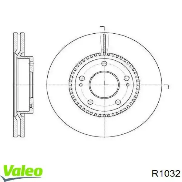 Tarcza hamulcowa przednia R1032 VALEO