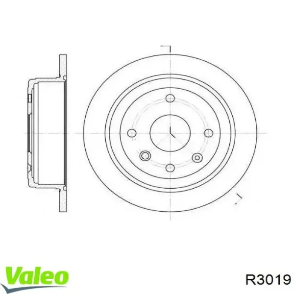Tarcza hamulcowa tylna R3019 VALEO