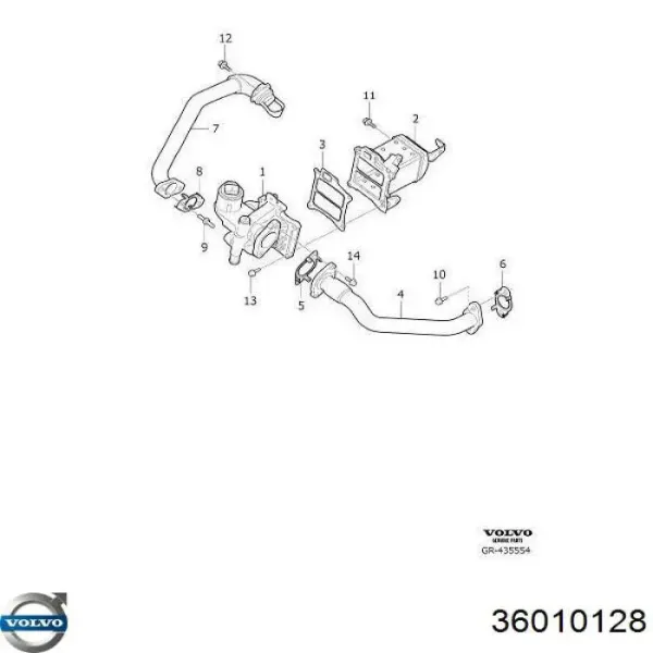 Zawór recyrkulacji spalin EGR 36012436 Volvo