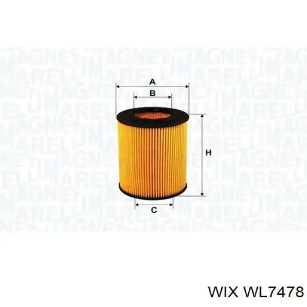 Filtr oleju WIX WL7478 cena, od