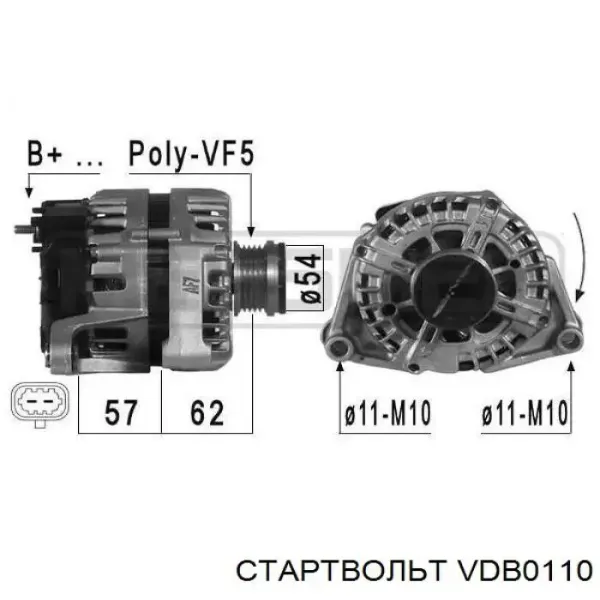 Mostek prostowniczy alternatora = Moster diodowy alternatora 21103701315 Market (OEM)