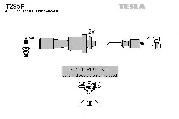 Zestaw przewodów wysokiego napięcia T295P Tesla