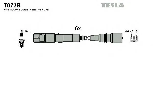 Zestaw przewodów wysokiego napięcia T073B Tesla