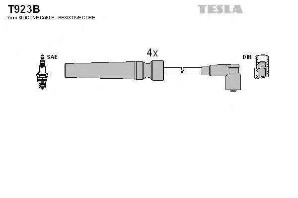 Zestaw przewodów wysokiego napięcia T923B Tesla