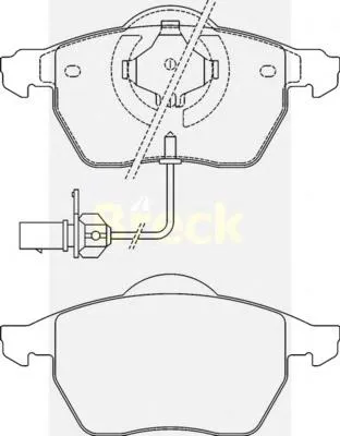Klocki hamulcowe przednie tarczowe A0004201505 Mercedes