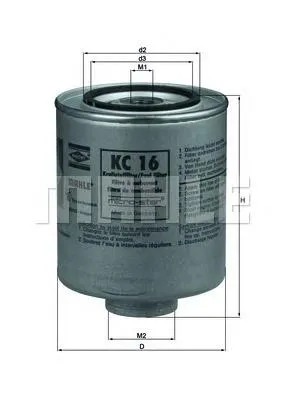 Filtr paliwa KC16 Mahle Original