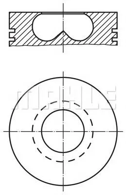 Tłok, komplet do jednego cylindru, STD 0156900 Mahle Original