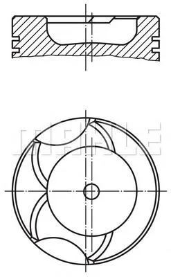 Tłok, komplet do jednego cylindru, STD 0280400 Mahle Original