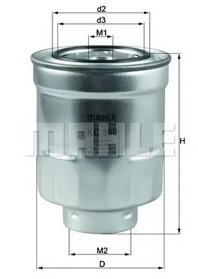 Filtr paliwa KC389 Mahle Original