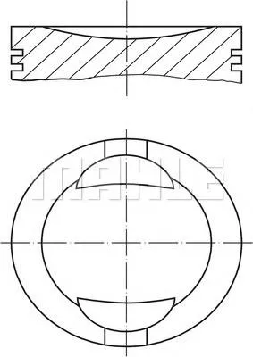 Tłok, komplet na 1 cylinder, 2. naprawa (+0,50) 0093601 Mahle Original