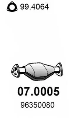 Konwerter-katalizator 96350080 General Motors