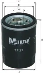 TF27 Mfilter Filtr oleju
