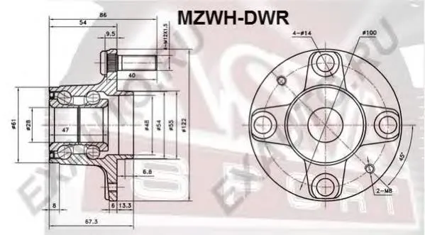Piasta koła Mazda Demio