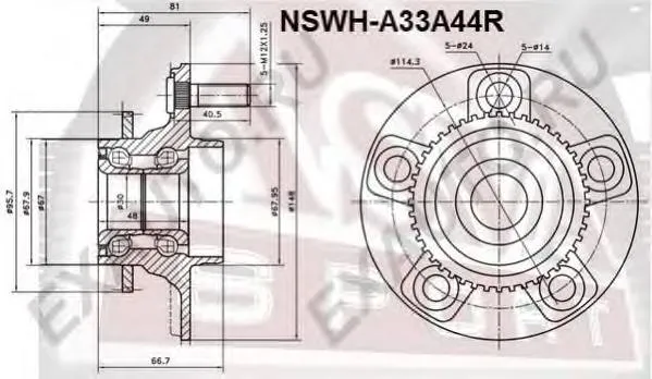 Piasta koła Nissan Maxima