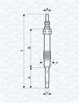 Świeca żarowa 062900053304 Magneti Marelli
