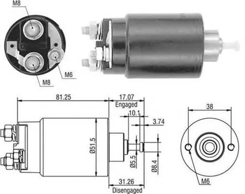 Elektromagnes rozrusznika 940113050404 Magneti Marelli