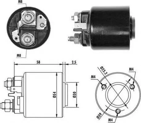 Elektromagnes rozrusznika 594045 VALEO