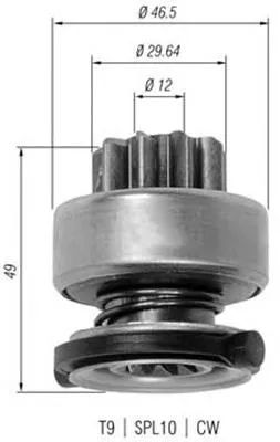 Bendiks rozrusznika 940113020334 Magneti Marelli