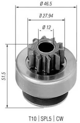 Bendiks rozrusznika 940113020424 Magneti Marelli
