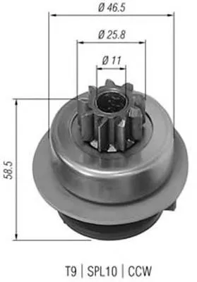 Bendiks rozrusznika 940113020186 Magneti Marelli