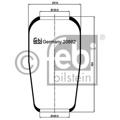 Poduszka pneumatyczna (resor pneumatyczny) mostu 882N1 Continental/Siemens