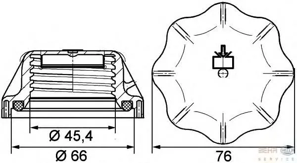 Pokrywa (korek) zbiornika wyrównawczego 8MY376742311 HELLA
