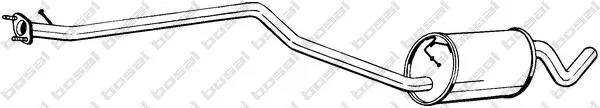 Tłumik, środkowa część 290089 Bosal