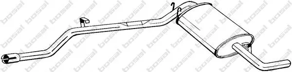 Tłumik, tylna część 283003 Bosal