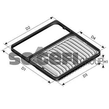 Filtr powietrza A1511 Purflux
