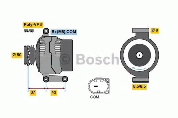 Alternator 0986080040 Bosch