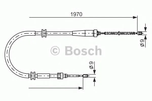 Linka hamulca ręcznego tylna prawa/lewa 1987482253 Bosch