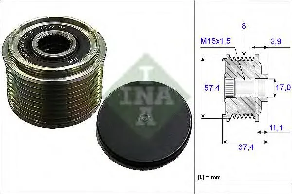 Koło pasowe alternatora 9061550215 Mercedes