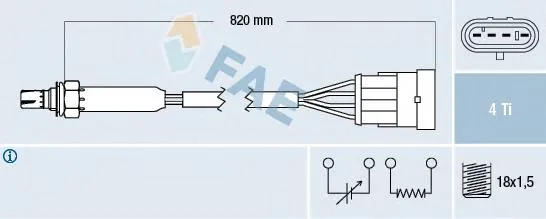 Sonda lambda czujnik tlenu przed katalizatorem 90411959 General Motors