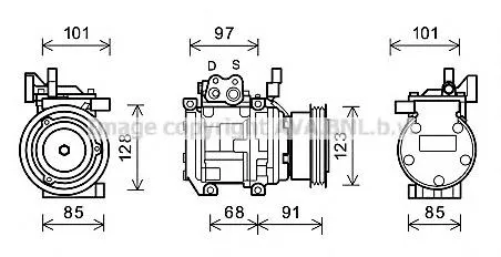 Sprężarka klimatyzacji DC977012E400 Mando