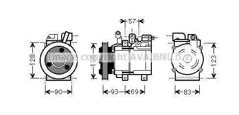 Sprężarka klimatyzacji 977014A800 Hyundai/Kia