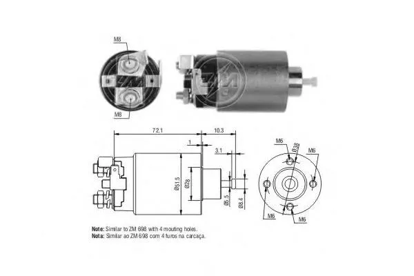 Elektromagnes rozrusznika F32Z11390C Ford