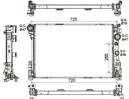 Chłodnica silnika A2045001203 Mercedes