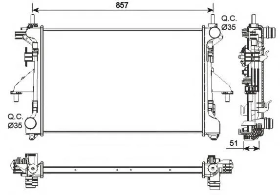 Chłodnica silnika 1361274080 Fiat/Alfa/Lancia